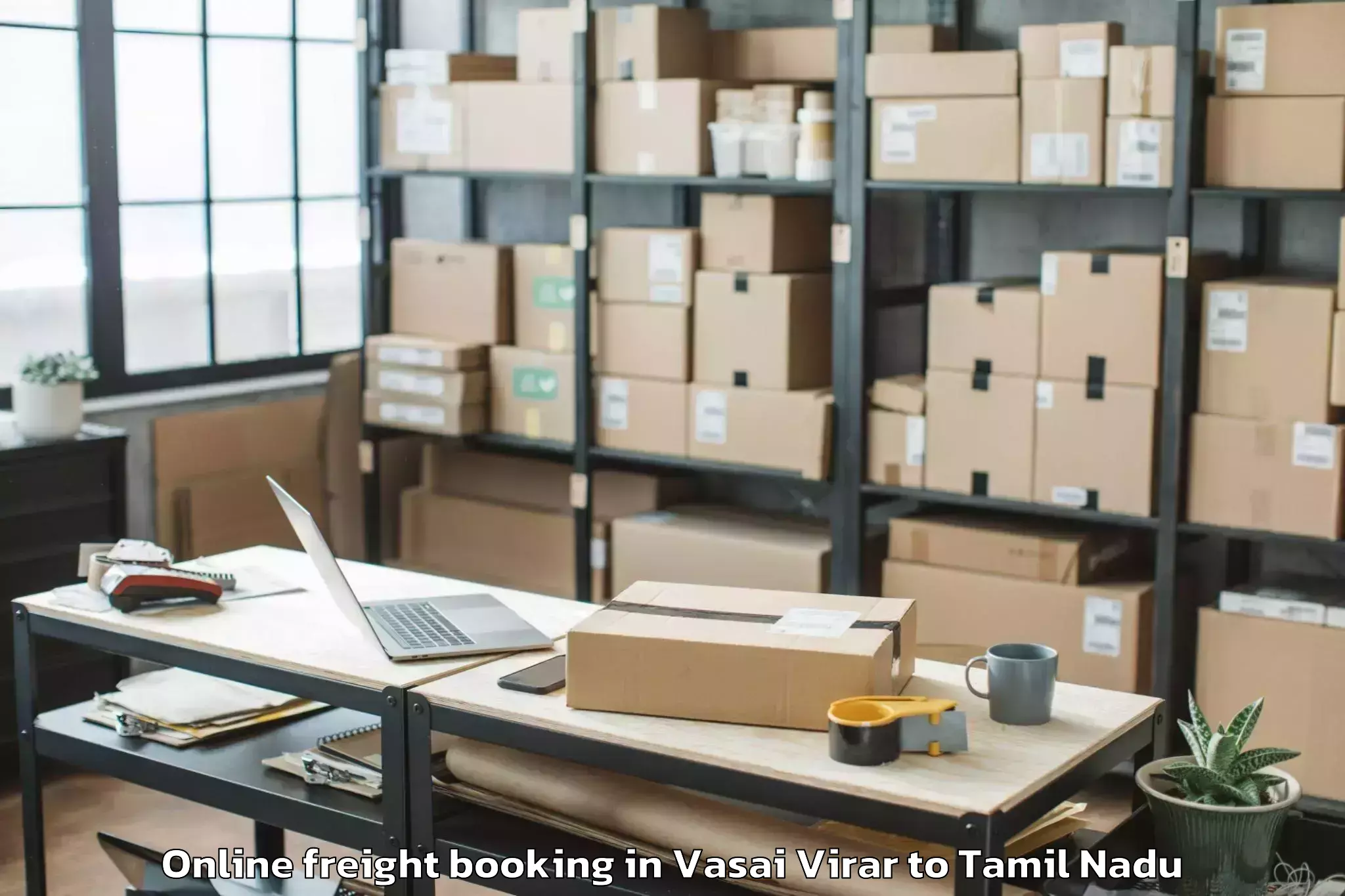 Top Vasai Virar to Pudukkottai Online Freight Booking Available